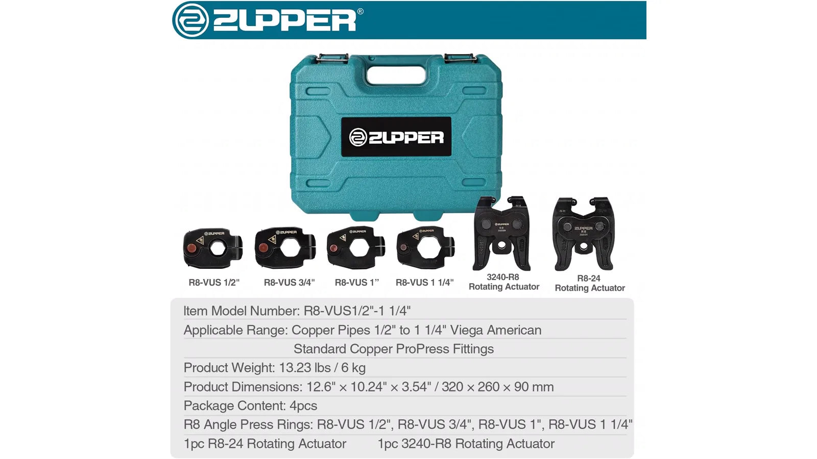ZUPPER press rings and actuators