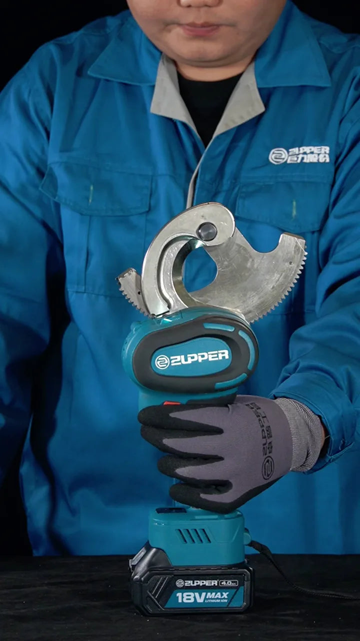 Electrical cable cutting with a ZUPPER MC-55 cable cutter