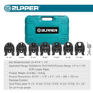ZUPPER Press Jaws, 7PCS Pressing Jaws Kit 1/4" to 1 1/8" Suitable for RLS press fittings ACR Copper Pipes, Compatible with Compact Press Tools (24 kN / 5,400 lbs) - with Carrying Case