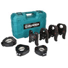 ZUPPER Press Jaws, 1/2" to 2" Pressing Jaws and Rings Kit Suitable for MegaPress fittings Carbon Steel Pipes, Compatible with Standard Press Tools (32 kN / 7,200 lbs) - with Carrying Case