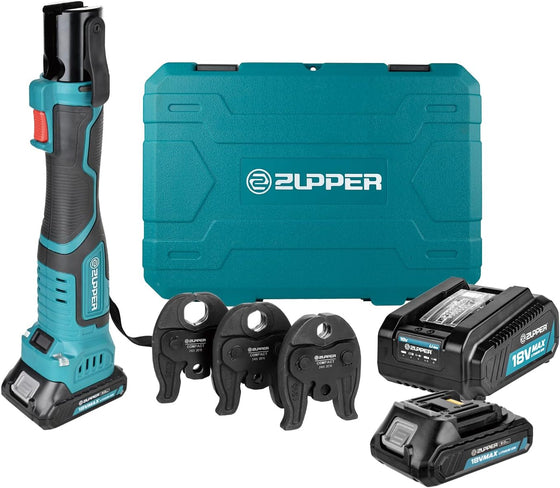 ZUPPERTOOLS MP-2430 three-jaw press tool kit with 1/2, 3/4 and 1 inch VUS jaws
