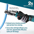 ZUPPER Press Tool, 18V Electric Pipe Crimping Tool for 1/2, 3/4, 1 PEX Pipe Stainless Steel Sleeves, Mini PEX Press Tool Kit Suitable for PureFlow press fitting with Brushless Motor, 2pcs Battery