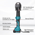 ZUPPER Press Tool, 18V Electric Pipe Crimping Tool for 1/2, 3/4, 1 Copper Pipes, Compact Press Tool Kit Suitable for Copper ProPress fittings with 3 VUS Press Jaws, 2pcs Battery